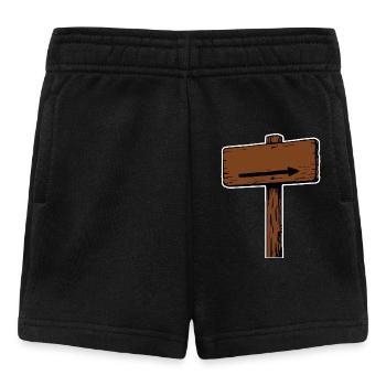 Panneau en bois Panneau indicateur flèche directionnelle - Short Bébé - noir - Devant