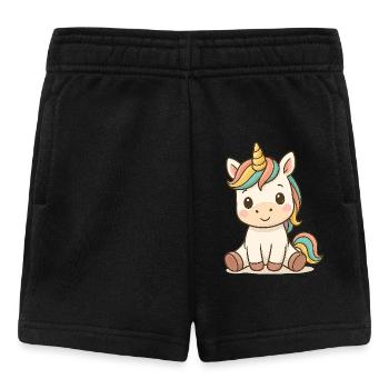 zuckersüßes Baby-Einhorn - Baby Shorts - Schwarz - Vorne