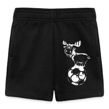 fußball Elch Hirsch lustig Ball Weihnachten Symbol - Baby Shorts - Schwarz - Vorne