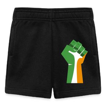 The Raised Fist (Green, White, Orange) - Baby Shorts - black - Front