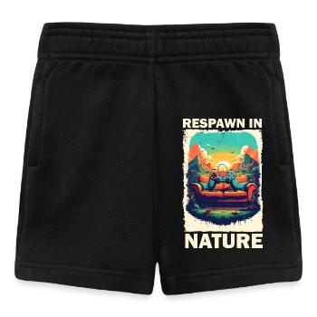 Jeux et nature dans un style rétro - Short Bébé - noir - Devant