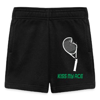 Kiss My Ace – Lustiges Tennis Design - Baby Shorts - Schwarz - Vorne