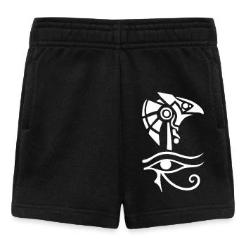 Dieu égyptien et oeil d'Horus (blanc) - Short Bébé - noir - Devant