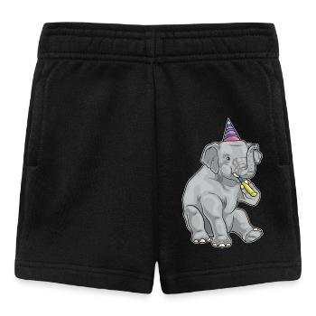 Elephant Birthday Toad - Baby Shorts - black - Front