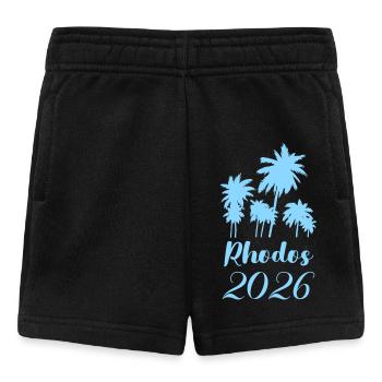 Rhodes 2026 Palmen Flair - Baby Shorts - Schwarz - Vorne