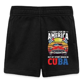 Cuba Pride & Home - Design du drapeau de Cuba - Short Bébé - noir - Devant