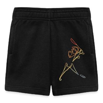 Cricketer Sketch - Baby Shorts - black - Front