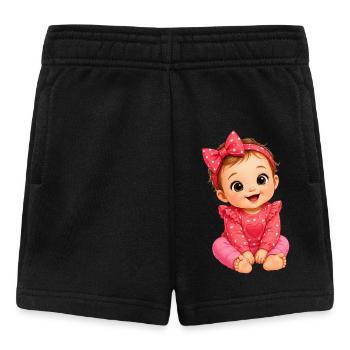 Cœurs de bébé câlins rose - Short Bébé - noir - Devant