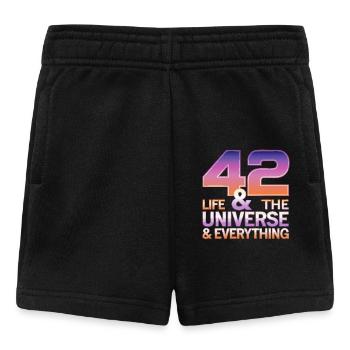 Life Universe Everything 42 answers - Baby Shorts - black - Front
