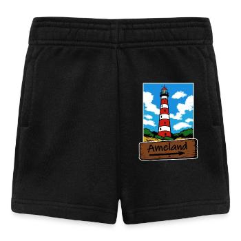 Ameland Leuchtturm Urlaub - Baby Shorts - Schwarz - Vorne