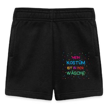 Mein Kostüm ist in der Wäsche – Fasching Karneval - Baby Shorts - Schwarz - Vorne