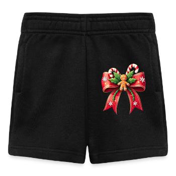 Cadeau De Noël Noeud Canne À Sucre - Short Bébé - noir - Devant