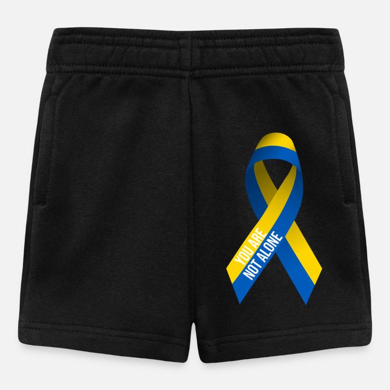 Soutenez le projet de paix en Ukraine - pas seul - Short Bébé - noir