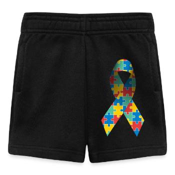 Awareness Ribbon for Autism and Asperger's Syndrome - Baby Shorts - black - Front