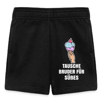Eis Humorvoll Statement Süßigkeiten Nachspeise - Baby Shorts - Schwarz - Vorne