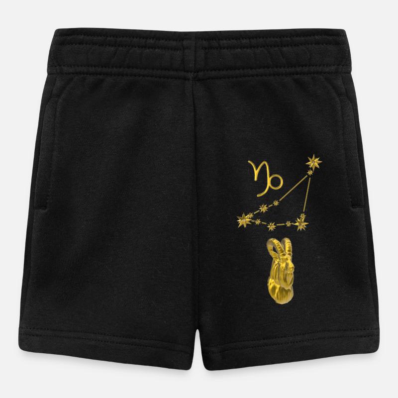 Constellation Capricorne 3D, or - Short Bébé - noir