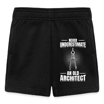 Never Underestimate An Old Architect - Baby Shorts - Schwarz - Vorne
