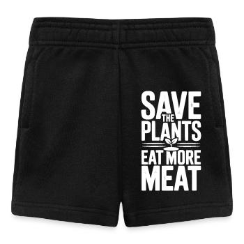 Sauvez les plantes Mangez plus de viande - Short Bébé - noir - Devant