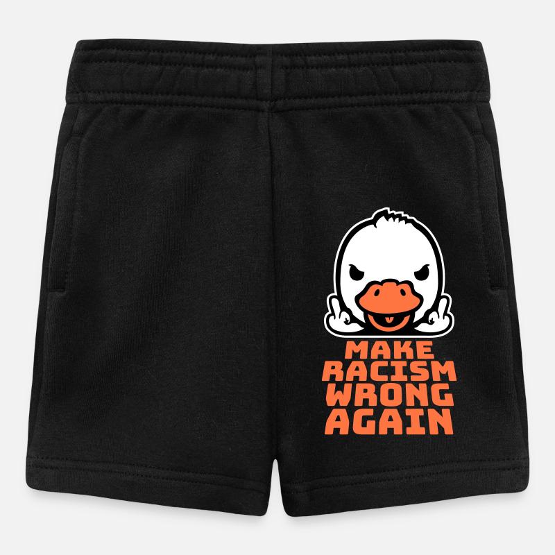 Goose Make Racism Wrong Again Militant du Majeur - Short Bébé - noir