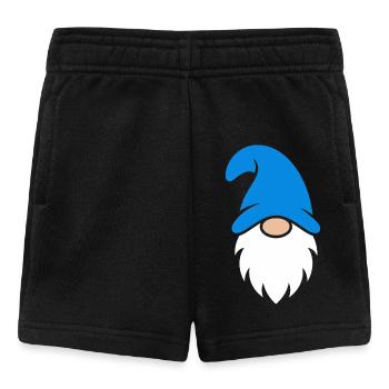 Icône barbue de gnome azur - Short Bébé - noir - Devant