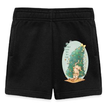 chat_sapin - Baby Shorts - black - Front