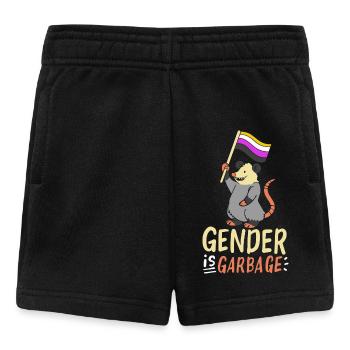 Gender Is Garbage Pride Opossum Design - Baby Shorts - black - Front