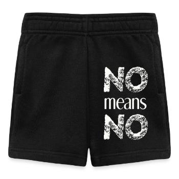 Nein heißt Nein Geschenkidee Feminismus Consent  - Baby Shorts - Schwarz - Vorne
