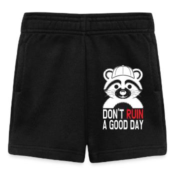Panda Spruch Dont Ruin a Good Day - Baby Shorts - Schwarz - Vorne