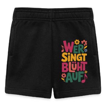 Wer singt blüht auf Chor Festival Singen Gesang - Baby Shorts - Schwarz - Vorne