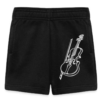 Violon antique avec archet de violon - Short Bébé - noir - Devant