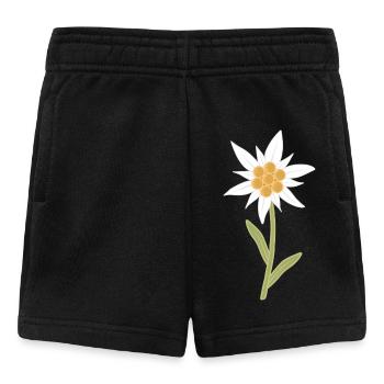 Edelweiß-Blüte - Baby Shorts - Schwarz - Vorne