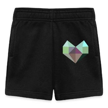 vert coeur - Short Bébé - noir - Devant