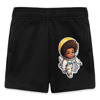 Süßer Astronauten-Charakter für Kinder - Baby Shorts - Schwarz - Vorne