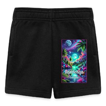 Parotonga Cook Islands vacation palm trees - Baby Shorts - black - Front