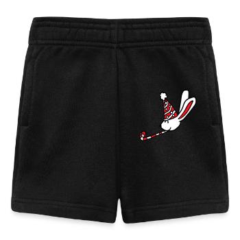 Lapin Anniversaire Années Vieux Cadeau Serviette Chapeau de fête - Short Bébé - noir - Devant