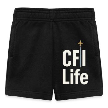 Flight Instructor Cfi Pilot Aviation Instructor - Baby Shorts - black - Front