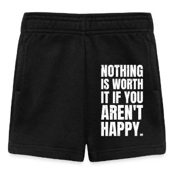 nothing is worth it if you aren't happy - Short Bébé - noir - Devant