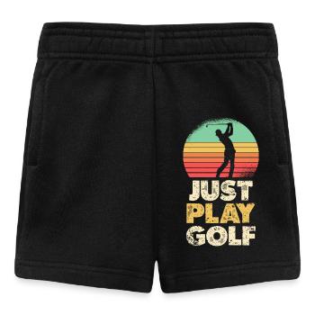 Just Play Golf Retro Sunset - Baby Shorts - Schwarz - Vorne