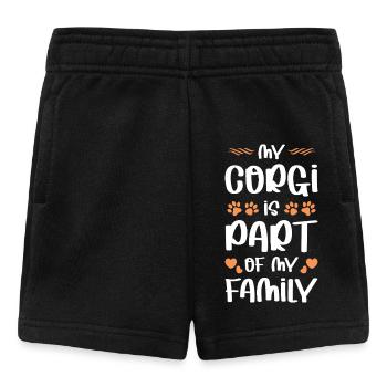 Logo des Pattes de la Famille Corgi - Short Bébé - noir - Devant