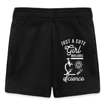 Just A Cute Girl Who Loves Science Funny Nerd  - Baby Shorts - black - Front