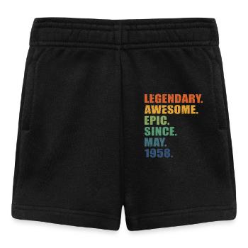 65. Geburtstag, Mai 1958, 65-jähriges Jubiläum - Baby Shorts - Schwarz - Vorne