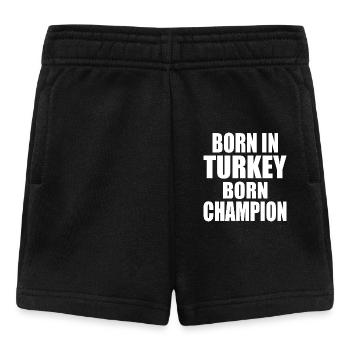 born in turkey born champion - Türkei - Baby Shorts - Schwarz - Vorne