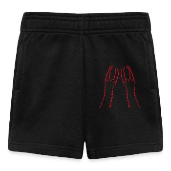 Katzen Klauen Pfote Tatzen Kralle Kratzer Streifen - Baby Shorts - Schwarz - Vorne