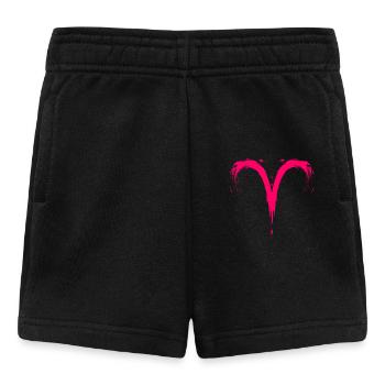 Sternzeichen Widder Aris Symbol Rosa Pink - Baby Shorts - Schwarz - Vorne