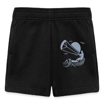 Kitesurfer Silhouette, Kitesurfing Adventure Design - Short Bébé - noir - Devant