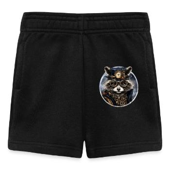 Steampunk Waschbär - Baby Shorts - Schwarz - Vorne