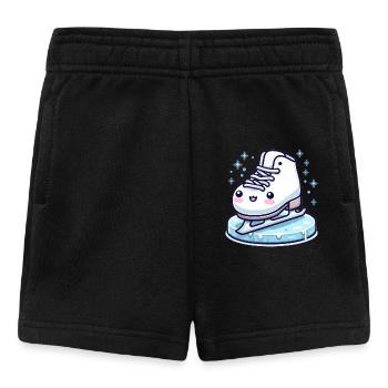 Schlittschuhlaufen Kawaii - Baby Shorts - Schwarz - Vorne