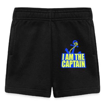 I Am The Captain Anchor Crew Saying Text Quote Logo - Baby Shorts - black - Front