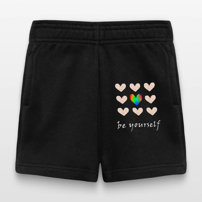 Sei du selbst - Regenbogenfarben Baby Shorts
