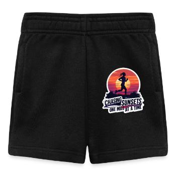 Chasing Sunsets Running Motivierende Fitness - Baby Shorts - Schwarz - Vorne